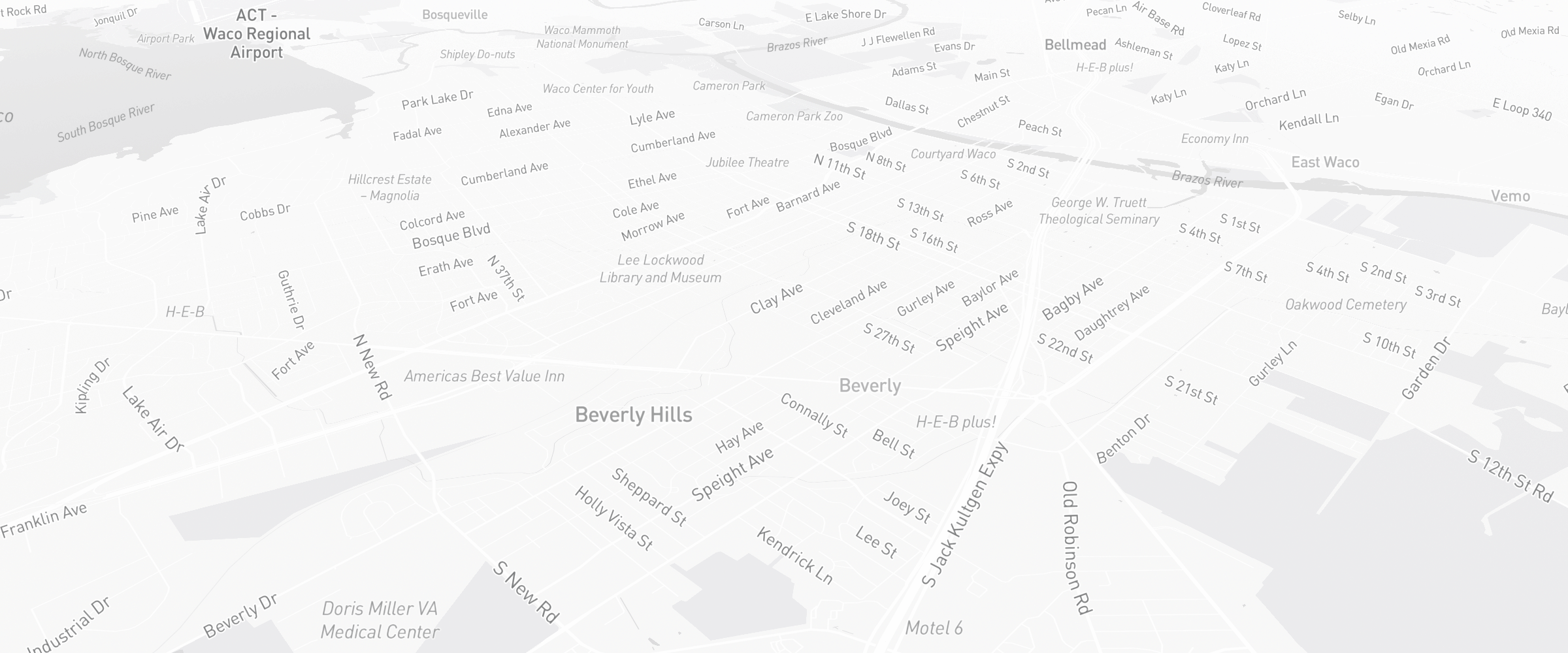 Neighborhood map of Waco, TX — the area served by Life Insurance Agents of Waco Group